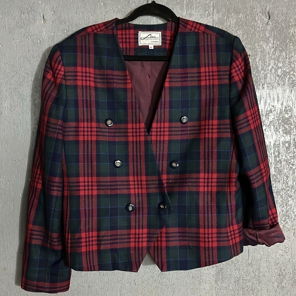 Vintage Wool Blazer, fits 12-14 - Picture 3 of 13